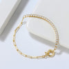 Dazzling Gold Plated Bracelet with Zirconia Accents