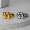 Golden Tangled Ring for Timeless Elegance, Gold-Plated