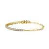 Gold-Plated Cubic Zirconia Bracelet for Classic Glamour