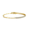 Chic Gold Plated Bracelet with Cubic Zirconia Sparkle
