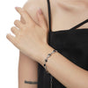 Sleek Rhodium-Plated Bracelet with Modern Elegance