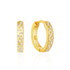 Golden Dalia Earrings with Sparkling Zirconia, Gold-Plated