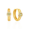 Golden Dalia Earrings with Sparkling Zirconia, Gold-Plated