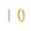 Golden Dalia Earrings with Sparkling Zirconia, Gold-Plated