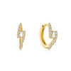 Golden Dalia Earrings with Sparkling Zirconia, Gold-Plated