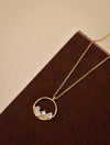 Elegant Gold Plated Ring Necklace