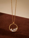 Elegant Gold Plated Ring Necklace