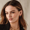 Golden Theresa Earrings with Elegant Design, Gold-Plated
