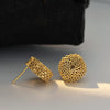 Classic Gold Plated Button Earrings for a Timeless Look