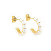 Golden Katie Earrings with Modern Elegance, Gold-Plated