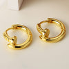 Golden Nail Earrings for Everyday Chic, Gold-Plated