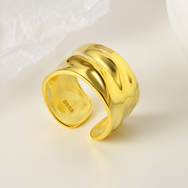 Cleo Gold Plated Ring with a Sleek Design