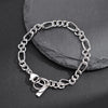 Rhodium-Plated Silver Bracelet for Subtle Sophistication