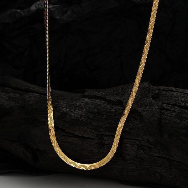 Rocky Gold Plated Necklace for Bold Statement