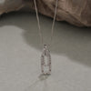 Rhodium-Plated Stylish Loop Necklace