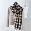 coffee blue cashmere scarf